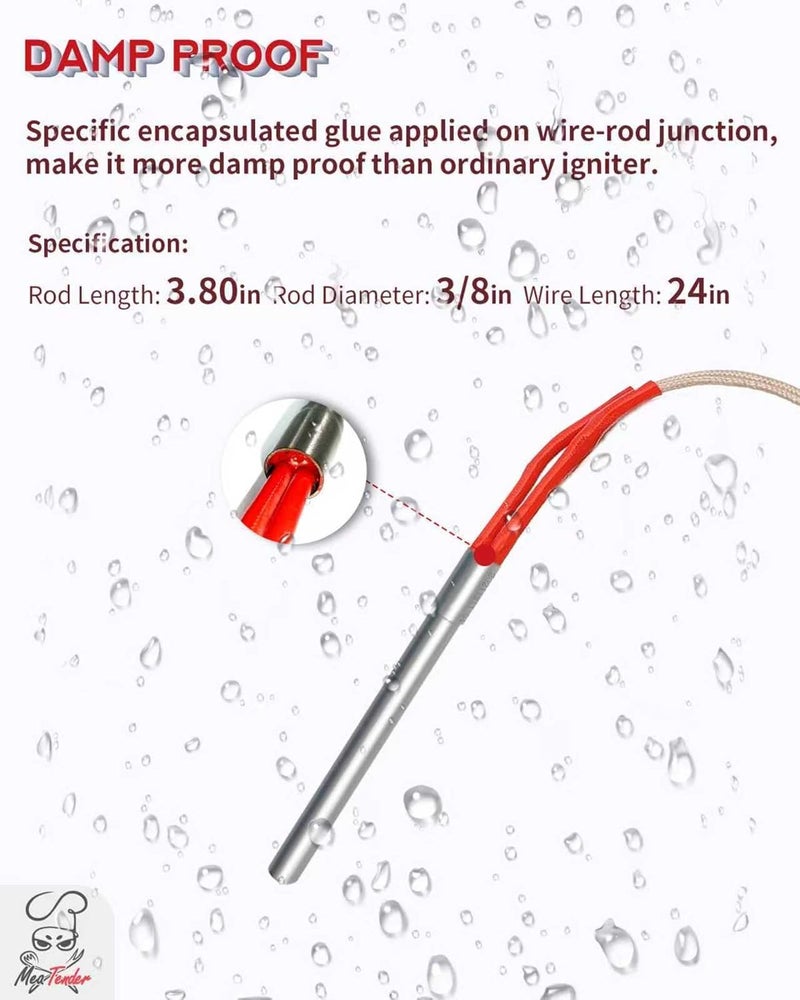 Meatender AC Hot Rod/Grill Igniter Replacement for Traeger, Pit Boss, Camp Chef, Z-Grills and Nexgrill Wood Pellet Grill Models - Image 4